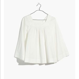 Madewell WHITE square neck top